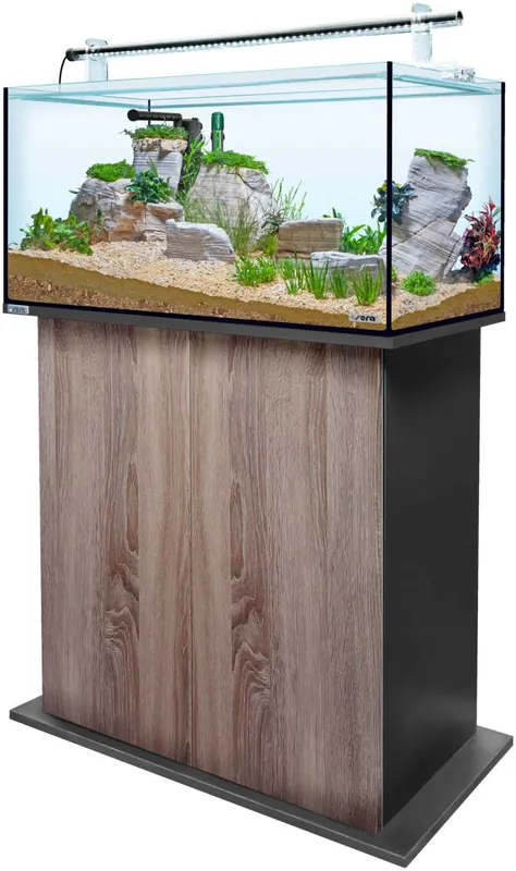 Sera AquaTank 128L -Tube Holder-80cm Schrank-Walnut Geprüft