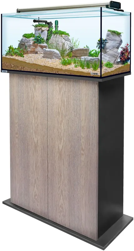 Angebot Sera AquaTank 128L -Fixture-100cm Schrank-Silver Oak