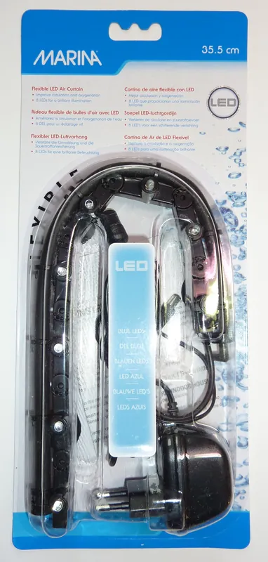 Marina Flexibler LED-Luftvorhang - Klein (35,5cm) Blau Markenware