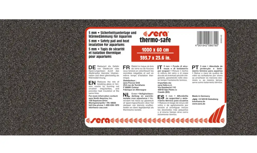 Solange Der Vorrat Reicht sera Thermo-safe Rolle B=60 cm lfm. Sicherheitsunterlage