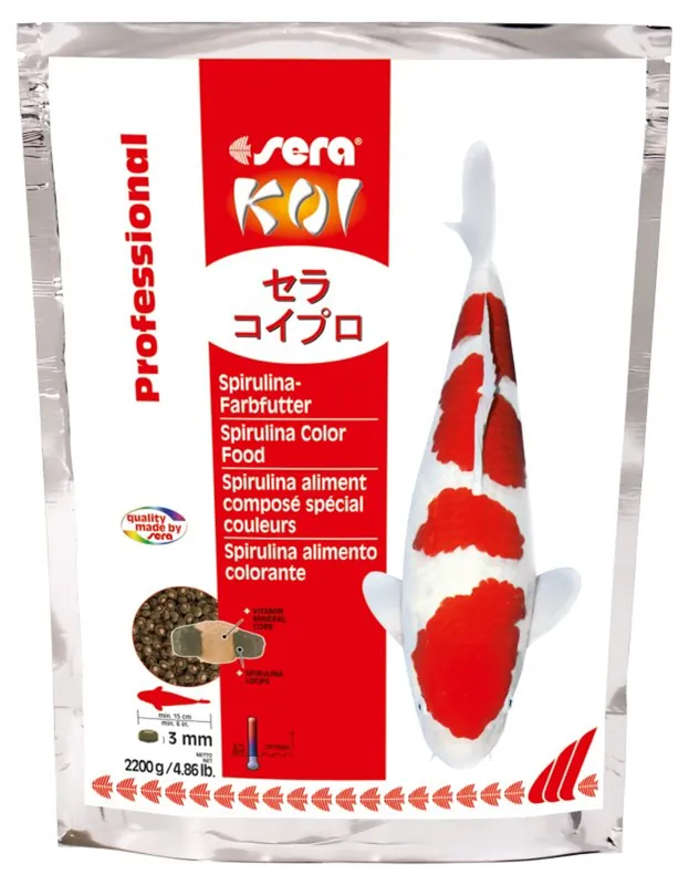 Finale Aktion sera Koi Professional Color 2,2 kg -Farbfutter mit Spirulina-