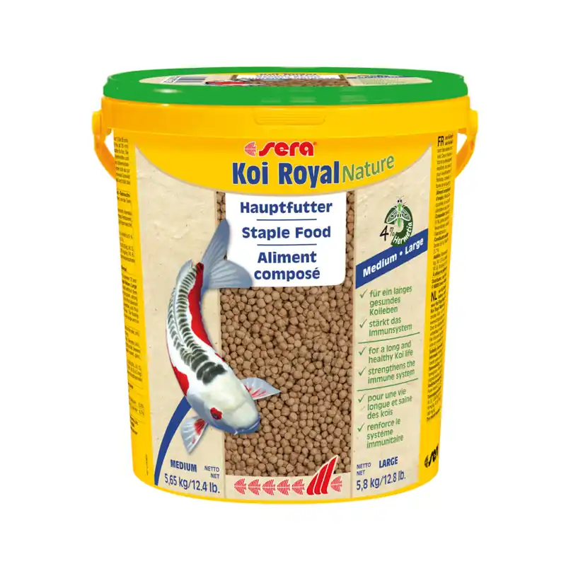 Neu Im Sortiment sera Koi Royal Medium 21 Liter -Hauptfutter für Koi 12-25 cm-