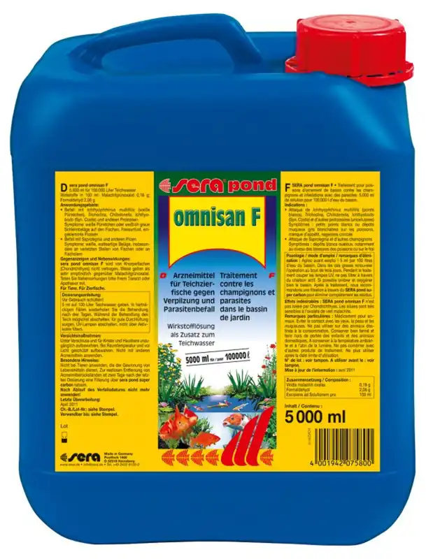 Knallerangebot sera pond omnisan F 5,0 Liter -gegen Verpilzung & Parasiten-
