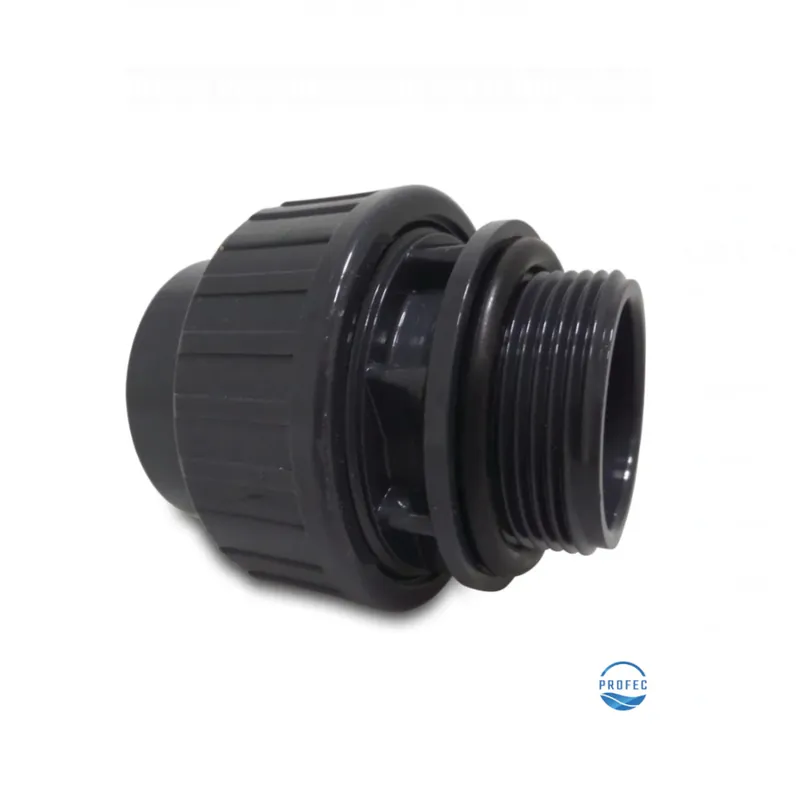 Profec Verschraubung mit O-Ring PVC-U Klebemuffe 50 mm x 1 1/2" AG Highlight
