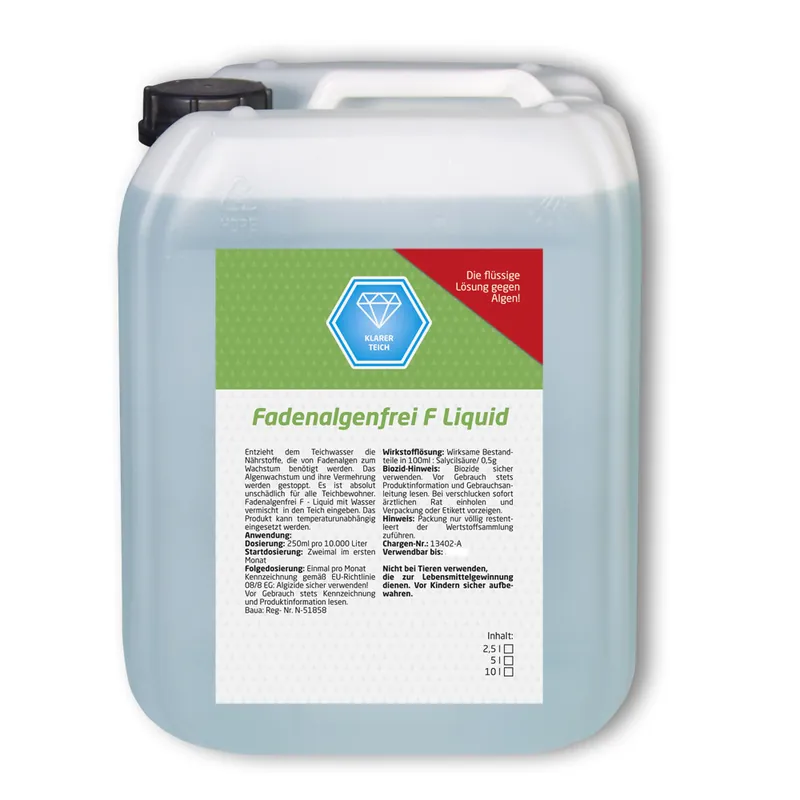 Fadenalgenfrei F Liquid 10,0 Liter Markenware
