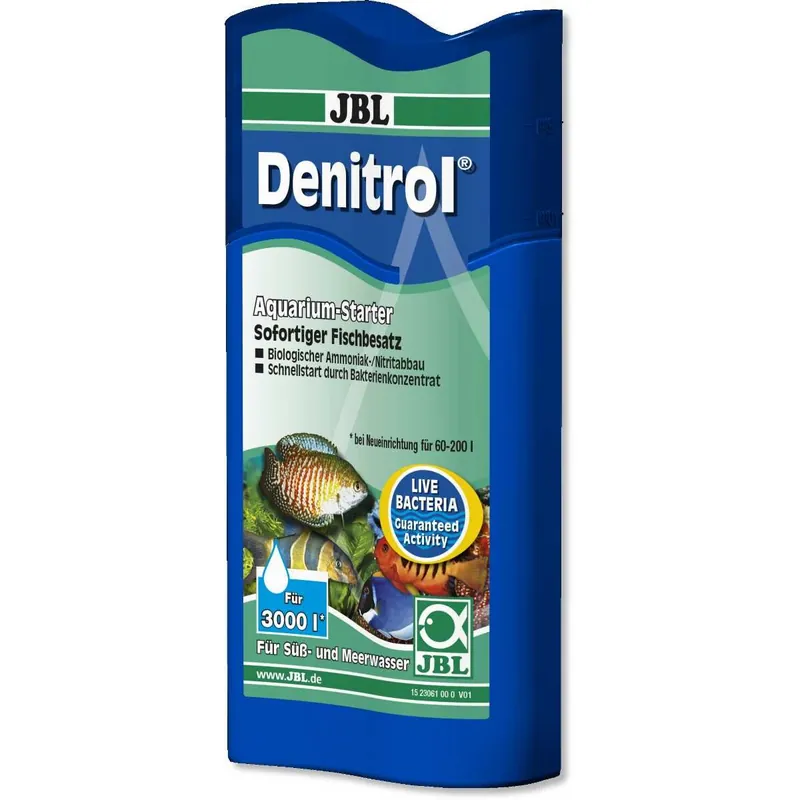 Knallerangebot JBL Denitrol Bakterienstarter für das Einsetzen von Aquarienfischen 100 ml. reicht für 3000 L