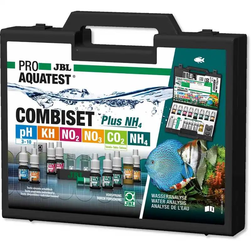 JBL PROAQUATEST COMBISET Plus NH4 Testkoffer für Wasserwerte inkl. Ammonium-Test Markenprodukt