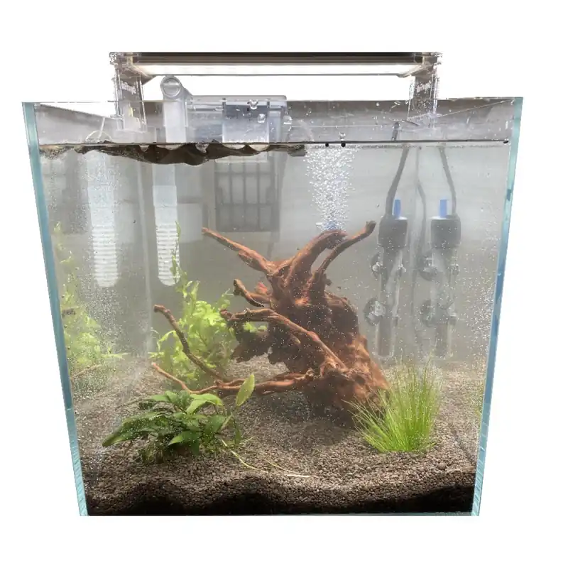 Garantierte Lieferung Nano Aquarium Komplettset BioTop mit Deko 15 Liter 25x25x25cm
