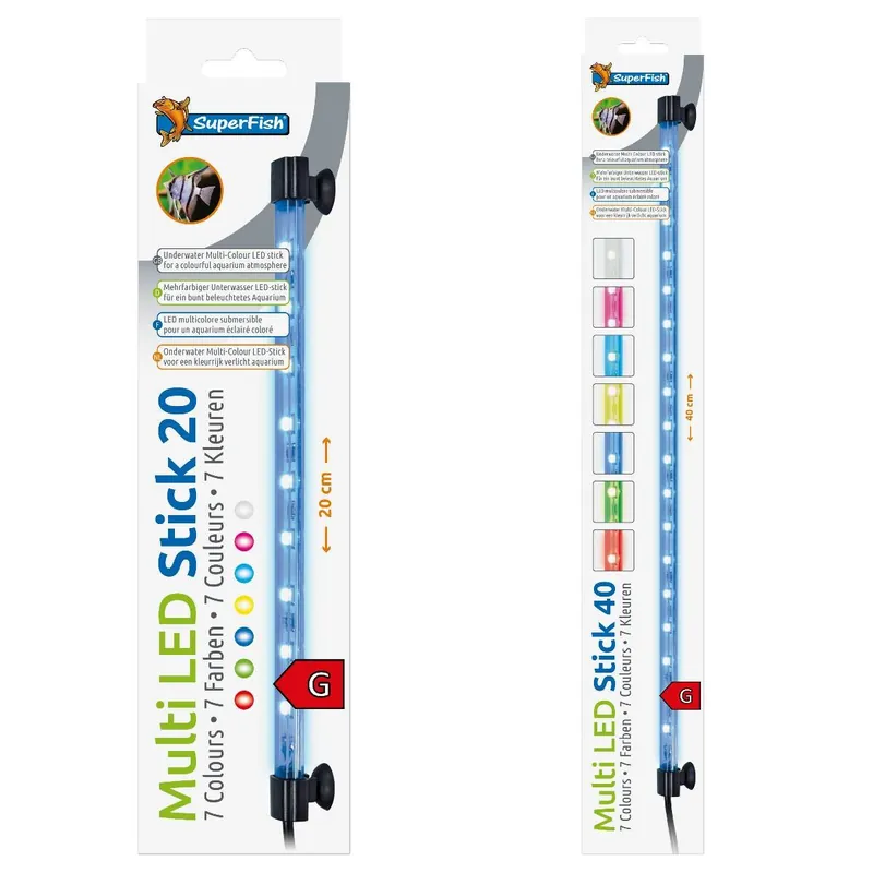 Multi Color LED für ein farbenfroh beleuchtetes Aquarium Multi LED 20 cm Neu