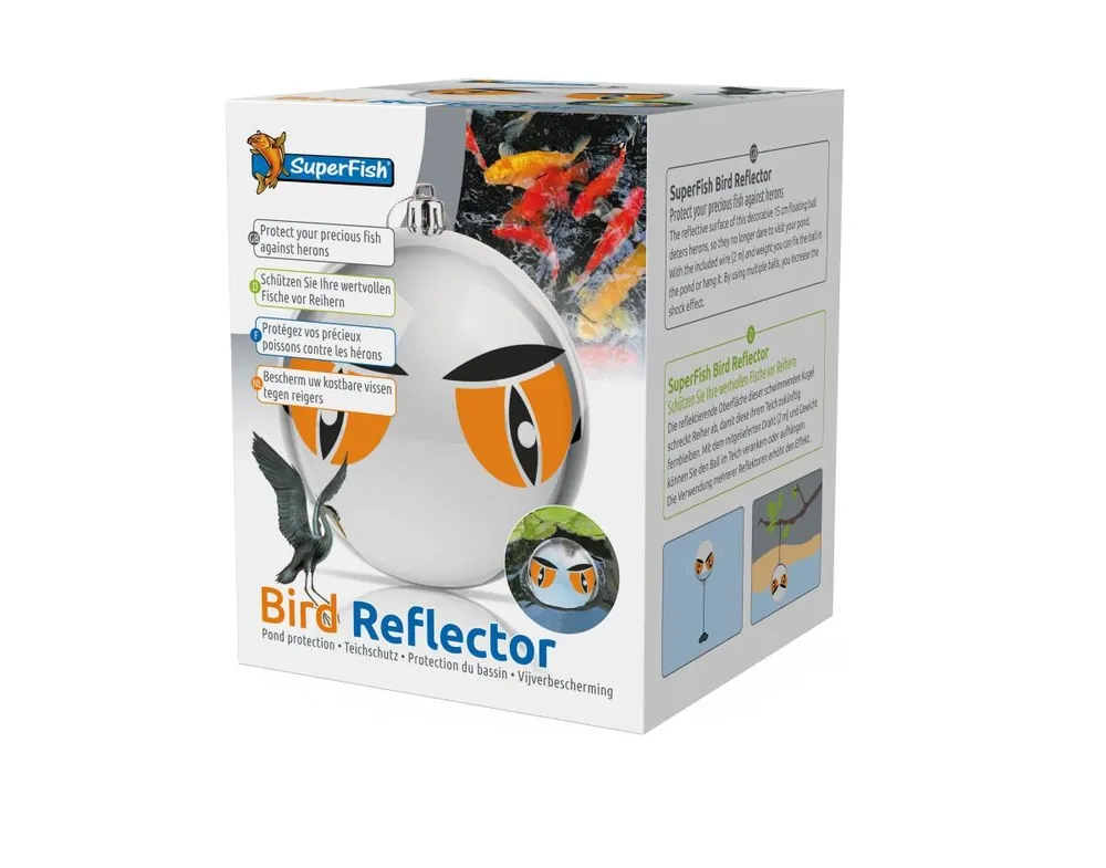 Highlight Bird Reflector - schwimmende Kugel mit reflektierender Oberfläche schreckt Reiher ab