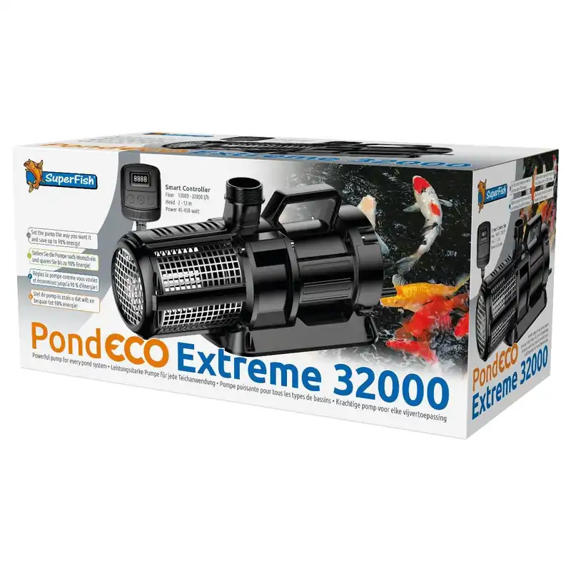 Pond ECO Extreme 32000 - Leistungsstarke Teichpumpe mit Controller 45-450W Nur Heute