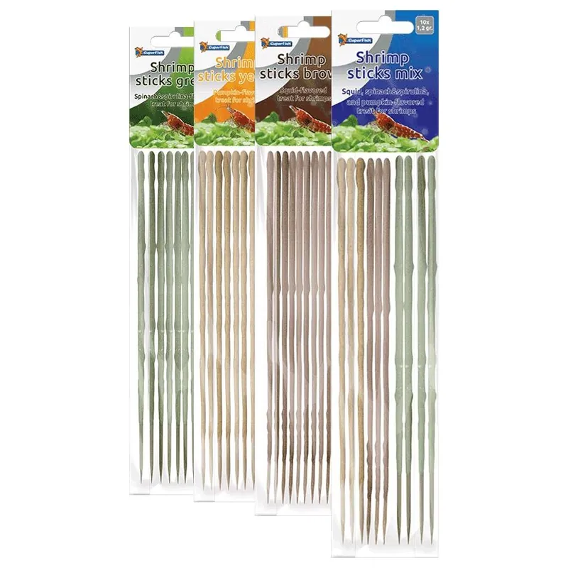 Neuheit Garnelen Sticks - Gesunde Snacks für Wachstum Farbe & Zucht 10 Stück Garnelenstick braun 10 Stück