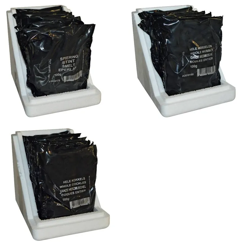 Premium Frostfutter in 100g Beutel - Ganze Stinte Miesmuschel Herzmuschel Ganze Stinte 100g Beutel Preisreduziert