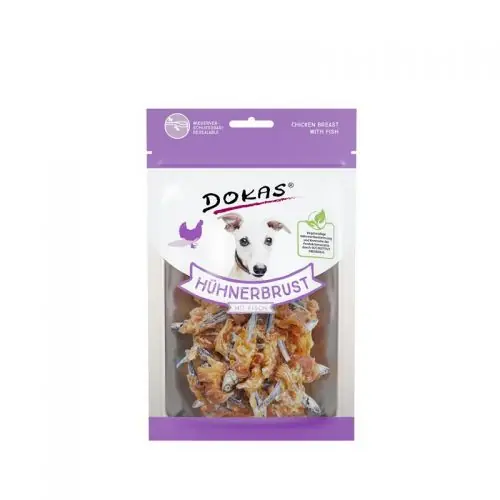 Dokas Dog Snack Hühnerbrust mit Fisch 70 g Versand Am Gleichen Tag