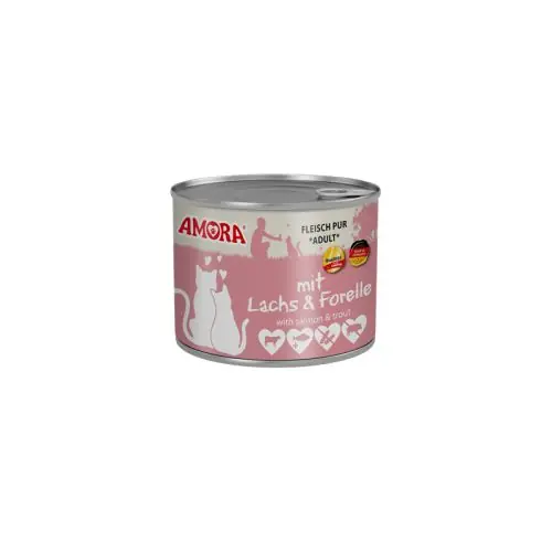 Amora Cat Dose Fleisch Pur mit Lachs & Forelle 200g Geprüft
