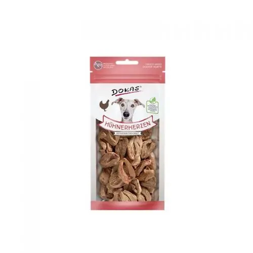 Neu Im Sortiment Dokas Dog Snack Hühnerherzen gefriergetrocknet 22g