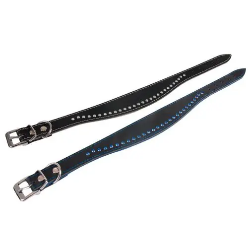 Karlie Halsband Chic - Schwarz/Blau 45 cm / 35 mm Neue Ware