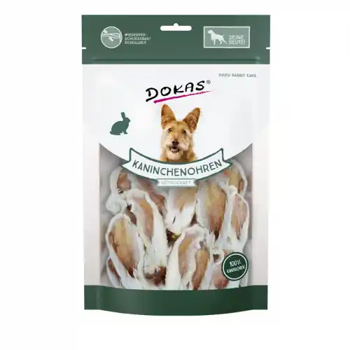 Dokas Dog Snack Kaninchenohren mit Fell getrocknet 100 g Bestseller