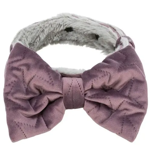 Schneller Versand Trixie Halsband Estelle mit Schleife - flieder M–L 40–55 cm/40 mm