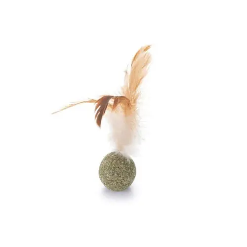 Beeztees Catnip Ball mit Federn Zertifiziert
