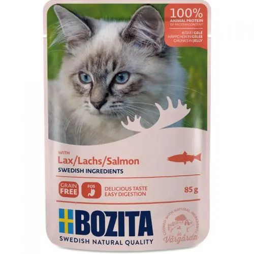 Markenware Bozita Pouch Häppchen in Gelee mit Lachs 85g