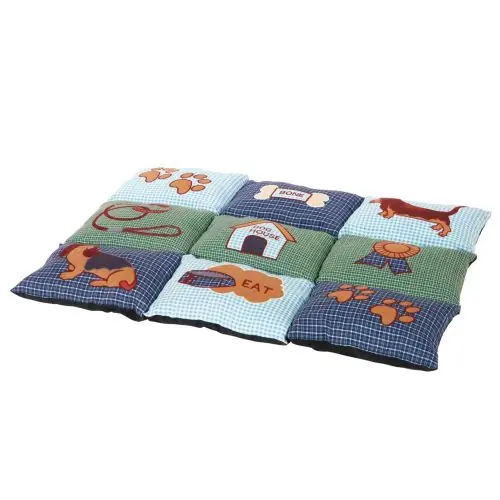 Trixie Patchwork-Decke - blau/grün, 80 x 55 cm Sale