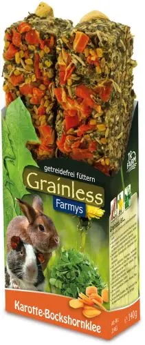 Geprüft JR Farm Grainless Farmys Karotte-Bockshorn 2er