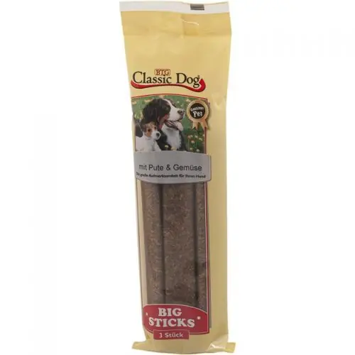 Bestseller Classic Dog Big Sticks Pute & Gemüse 3er Pack