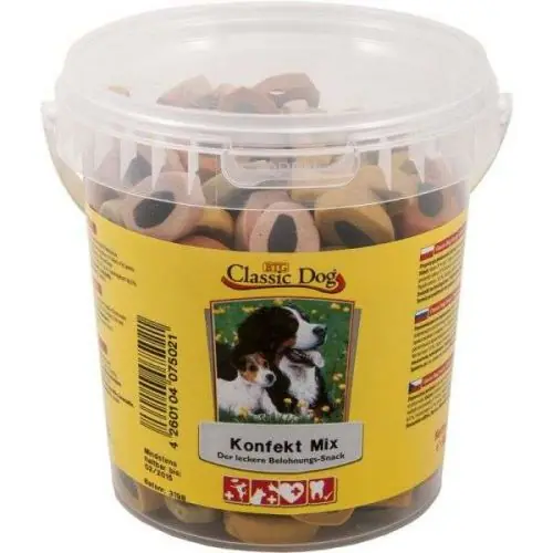 Knallerangebot Classic Dog Snack Konfekt Mix Eimer 500g