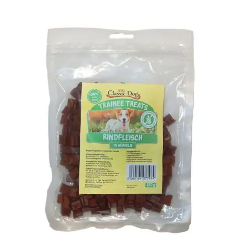 Versand Am Gleichen Tag Classic Dog Trainee Treats Rindfleischwürfel 250 g