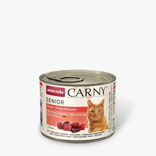 Saisonangebot Animonda Cat Dose Carny Senior Rind & Putenherzen 200 g