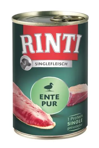 Rinti Singlefleisch Exclusive Ente pur 400g Schneller Versand