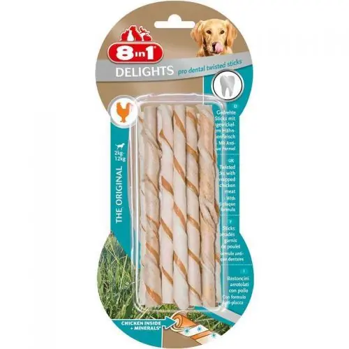 8in1 Delights Pro Dental Twisted Sticks 10 Stück Preis Gesenkt