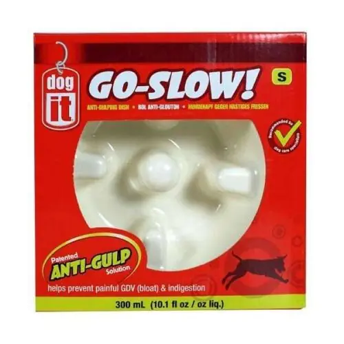 DOGIT Go-Slow Anti-Schling-Napf Weiss 300 ml Finale Aktion