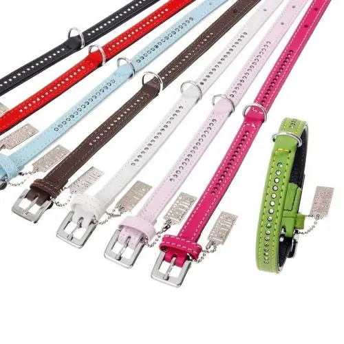 Neue Kollektion Karlie Vintage Strass-Halsband 1-reihig - Braun, 24 cm