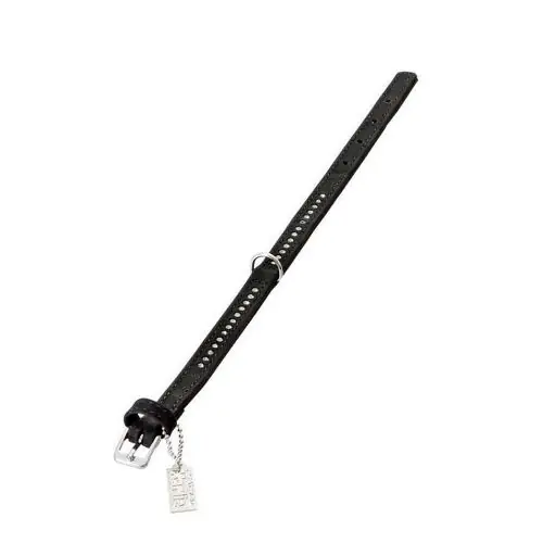Karlie Buffalo Strass-Halsband - Schwarz 1-reihig, 24cm/10mm Markenware