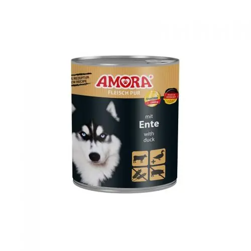 Preis Gesenkt AMORA Dog Fleisch Pur Ente 800g