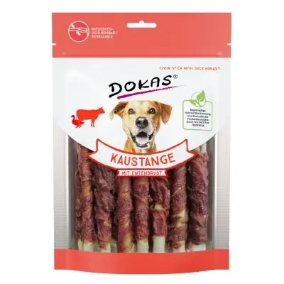Zertifiziert Dokas Dog Snack Kaustange mit Entenbrust 200g