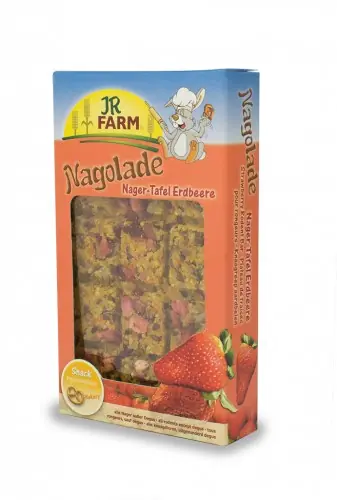 Zertifiziert JR Nager-Tafel Erdbeer 125g