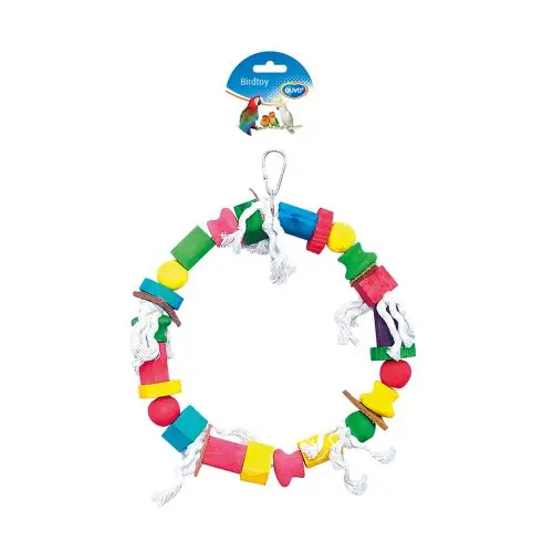 Angebot Duvoplus Vogelspielzeug Ring mit Bunten Würfeln