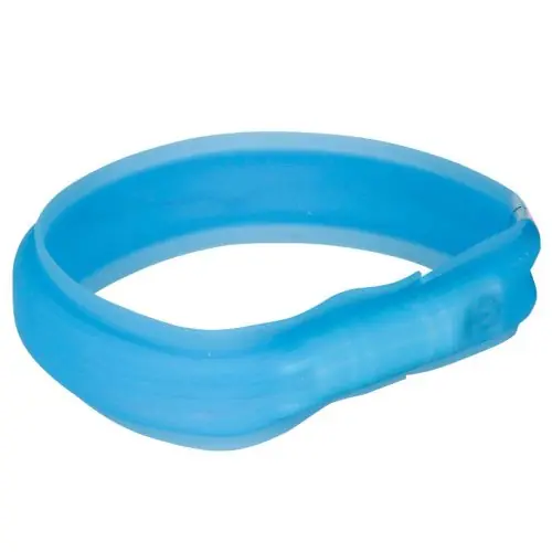 Trixie Flash Leuchtband USB - extra breit blau / 50 cm Echt