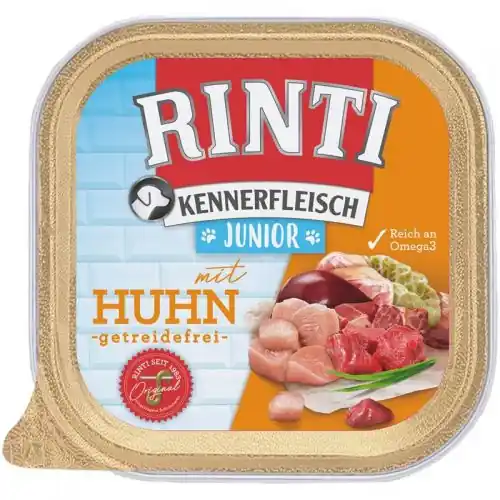 Rinti Schale Kennerfleisch Junior mit Huhn 300g Neu Im Sortiment