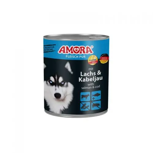 AMORA Dog Fleisch Pur Lachs & Kabeljau 800g Top-Preis