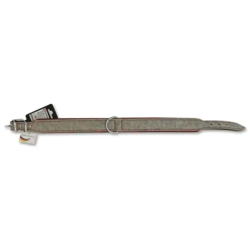 More4Dogs Halsband Rindsleder/Filz - 36-40 cm Mega-Angebot