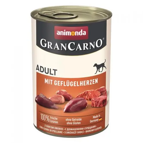 Kracherpreis Animonda GranCarno Adult mit Geflügelherzen 400 g