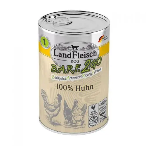 Finale Aktion LandFleisch B.A.R.F.2GO 100% vom Huhn 400g