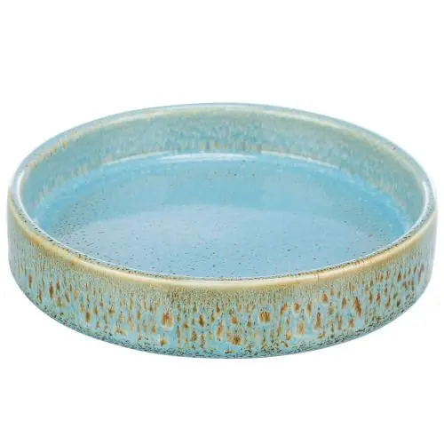 Trixie flacher Keramiknapf mit Musterung - blau Top-Angebot