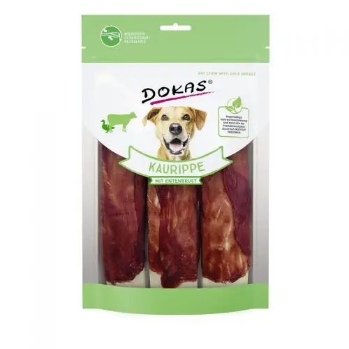 Must-Have Dokas Dog Snack Kaurippe mit Entenbrustfilet 210g