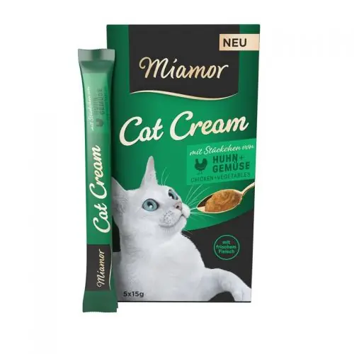 Neue Kollektion Miamor Cream Huhn & Gemüse 5x15g