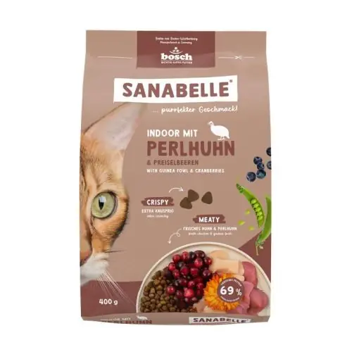 Sanabelle Indoor mit Perlhuhn 400 g Super-Preis